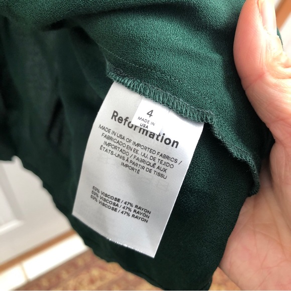 Reformation Frasier beautiful midi dress in green size 4 - Picture 10 of 10